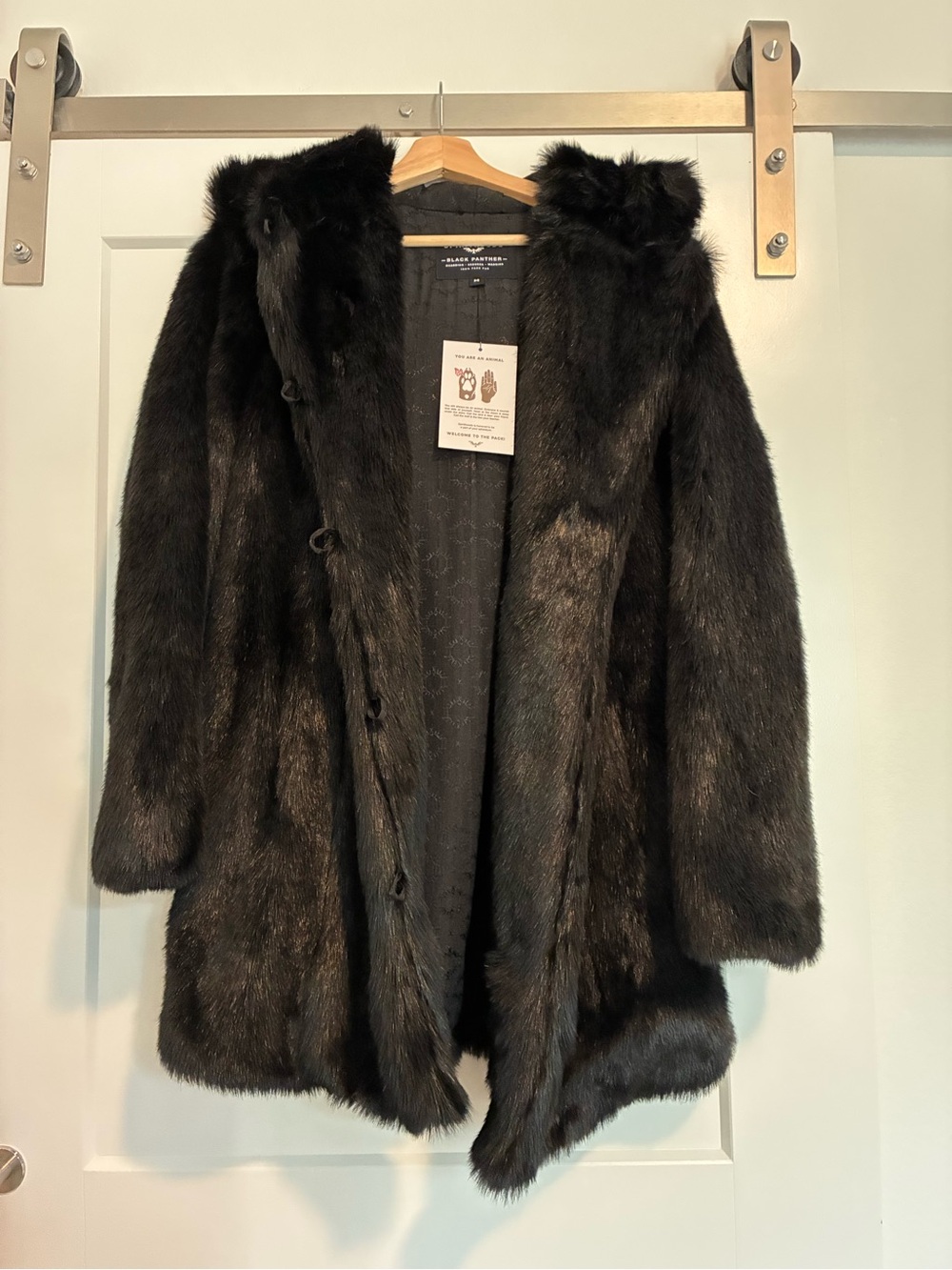 SpiritHoods Black Faux Fur Hooded Jacket